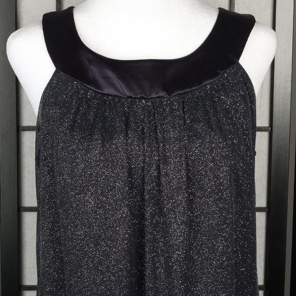 Women's Black Shimmery Bow Tie Back Dress - Med. - Picture 2 of 6